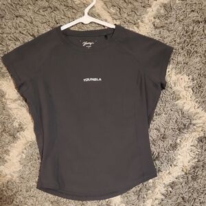 YoungLA Gray Fitted T-Shirt Short Sleeve